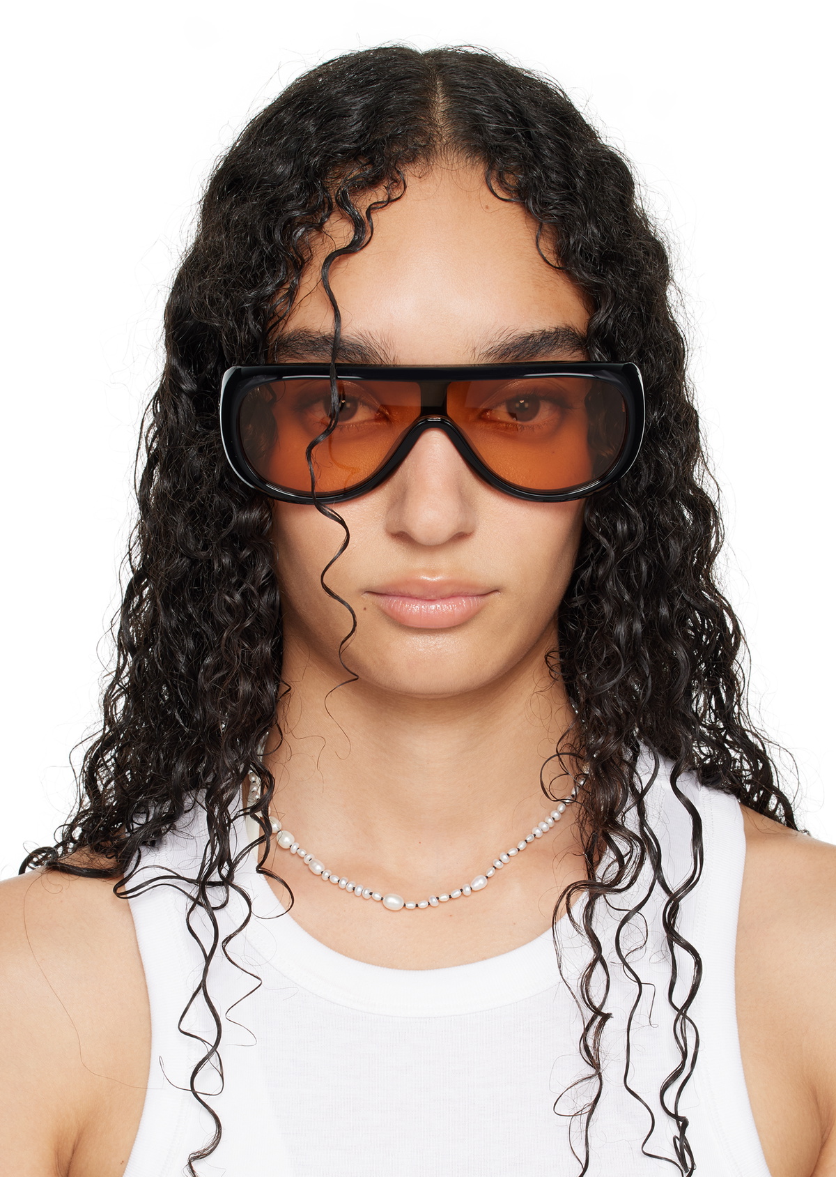 Port Tanger SSENSE Exclusive Black Sayf Sunglasses