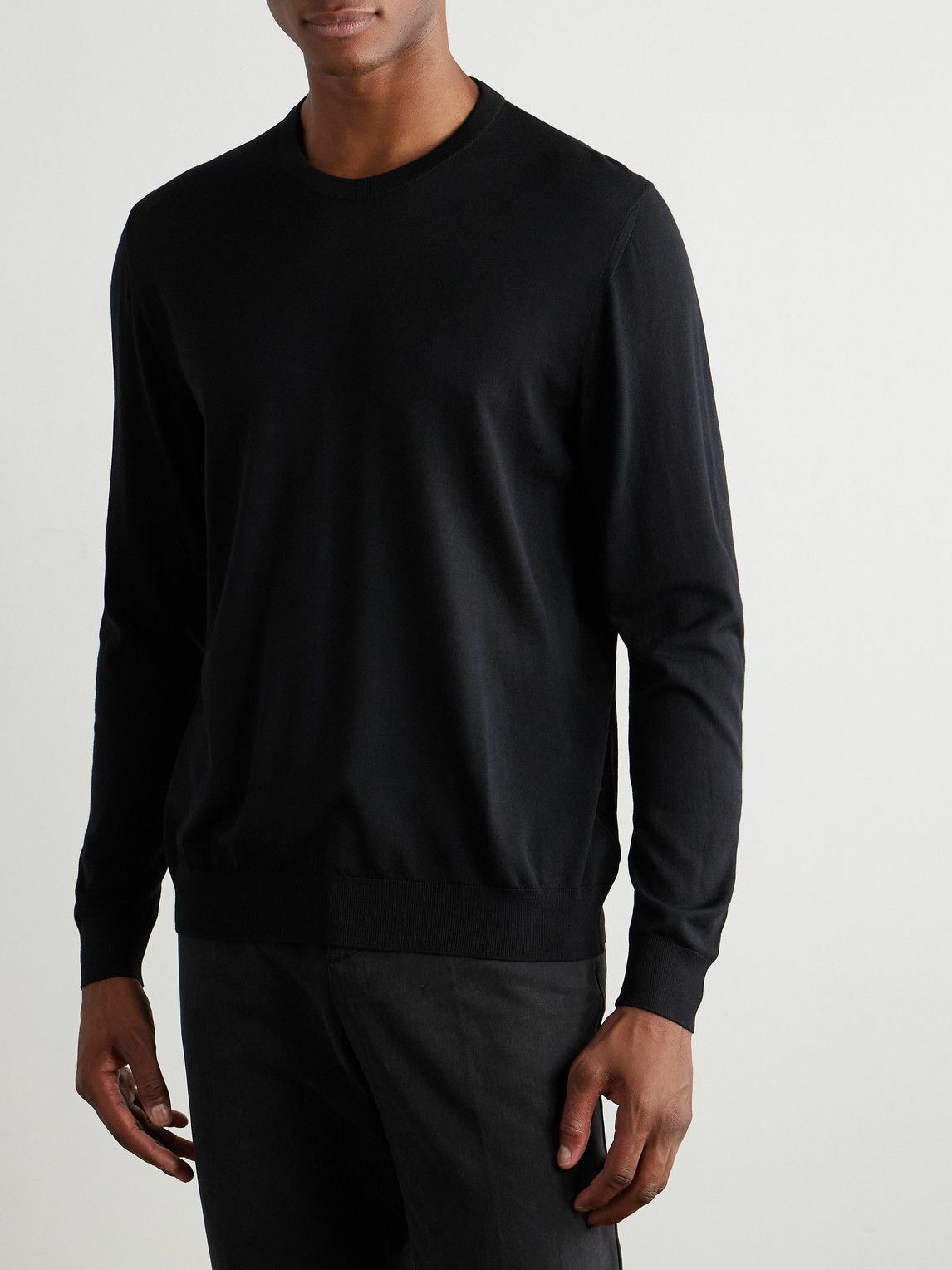 Kiton - Wool Sweater - Black