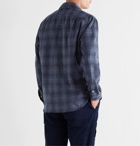 Isaia - Checked Wool and Cashmere-Blend Overshirt - Blue
