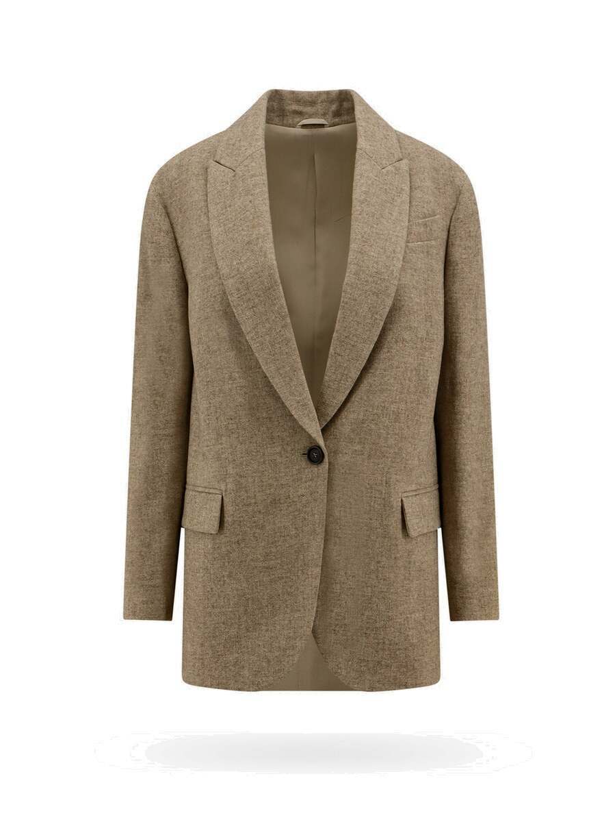 Brunello Cucinelli Blazer Beige Womens Brunello Cucinelli