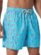 MC2 Saint Barth Man Lightweight Fabric Swim-shorts Lighting Micro Fantasy With Aperol Spritz Print | Aperol Special Edition