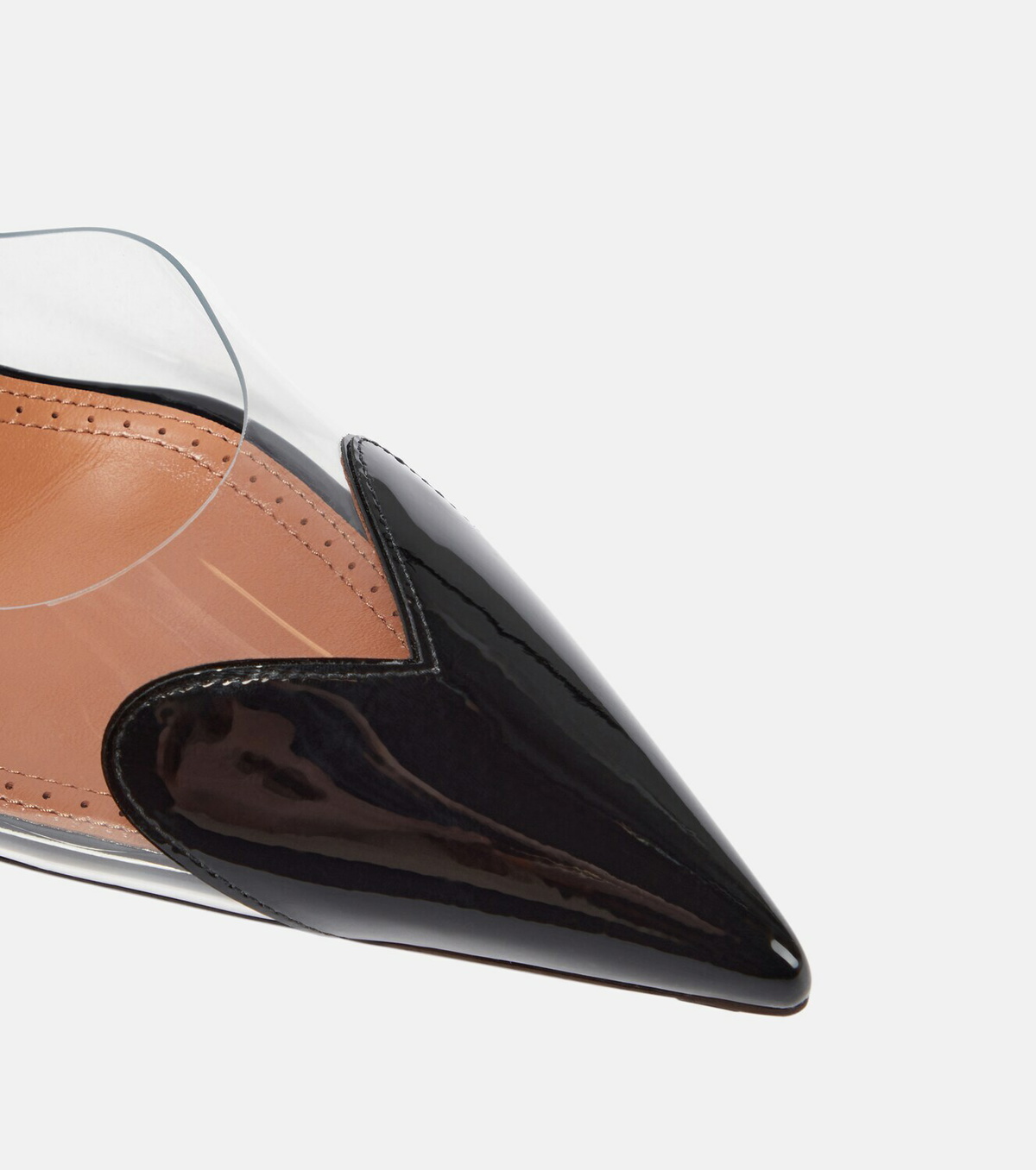 Alaïa Le Cœur leather and PVC mules ALAÏA