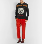 Gucci - Distressed Printed Loopback Cotton-Jersey Sweatshirt - Men - Black