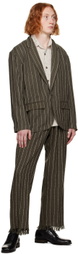 Karu Research Green Pinstripe Blazer