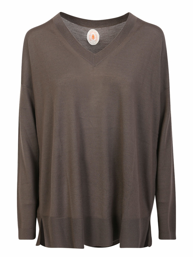 Photo: Jardin des Orangers Long Merino Wool Sweater Mud-color