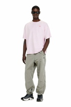 Diesel Cotton T-shirt with treated effect - T-Shirts Mens in Pink