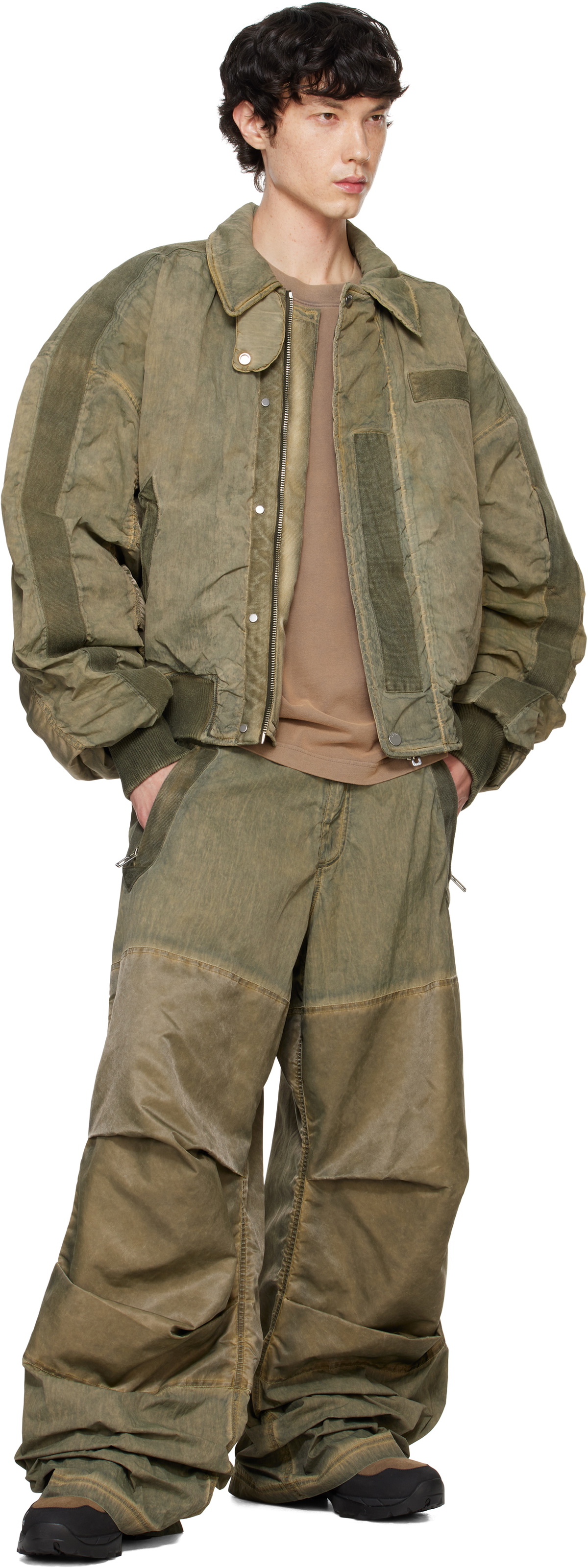 032c Green Clay Utility Bomber Jacket