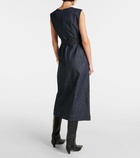 'S Max Mara Cotton-blend denim shift dress