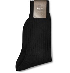 Berluti - Ribbed Cotton Socks - Men - Black