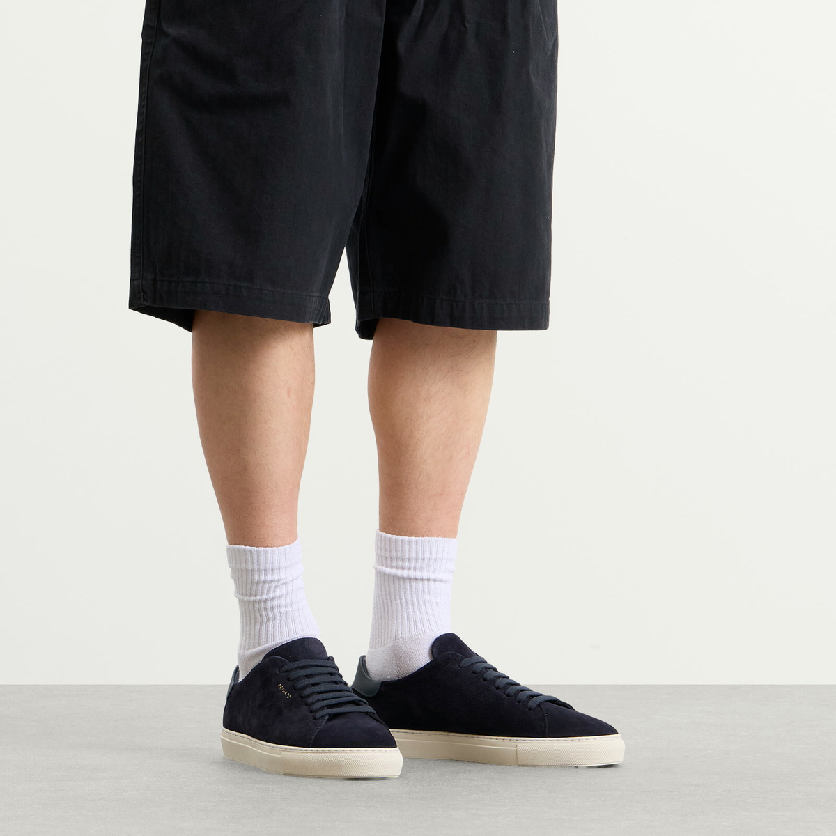 Axel Arigato Men's Clean 90 Suede Sneaker in Dark Blue/Off White