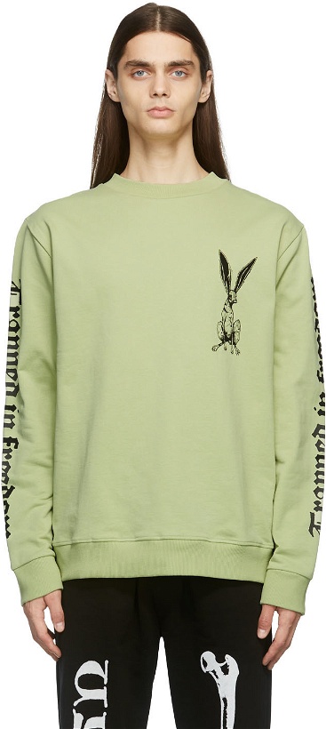 Photo: Vyner Articles Green Rabbit Print Sweatshirt