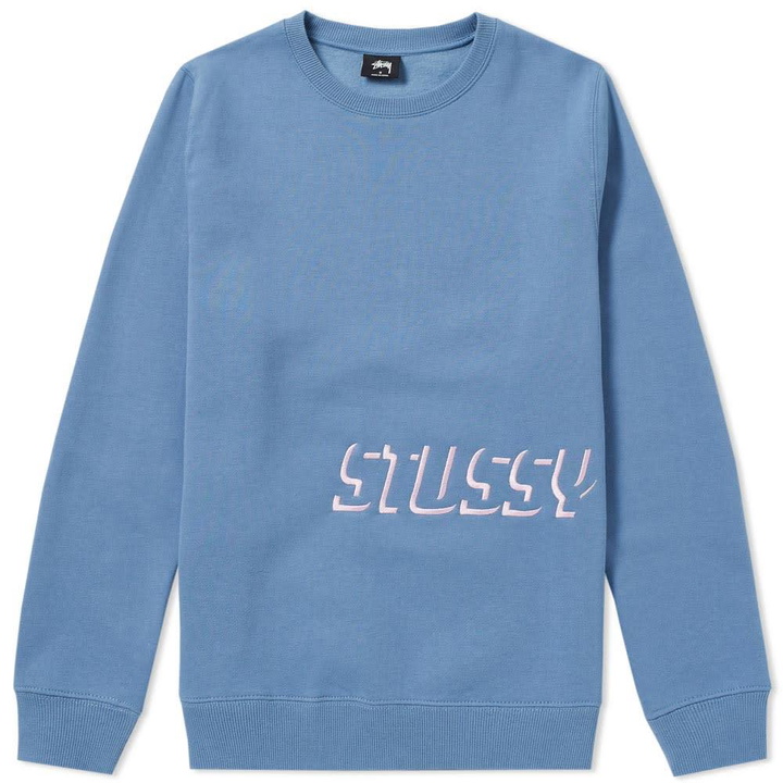 Photo: Stussy Shadow Applique Crew Sweat Blue