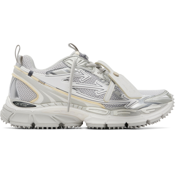 Photo: Off-White Gray & Silver Be Right Back Sneakers