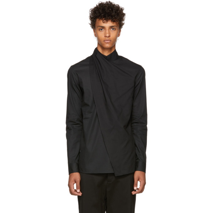 Photo: Balmain Black Draped Shirt