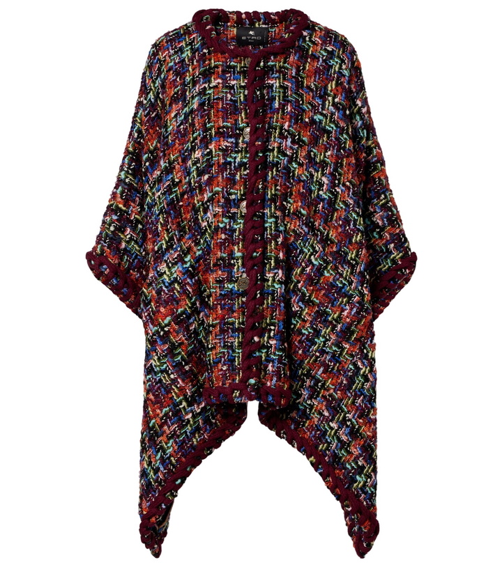 Photo: Etro Wool, mohair, and cotton-blend cape