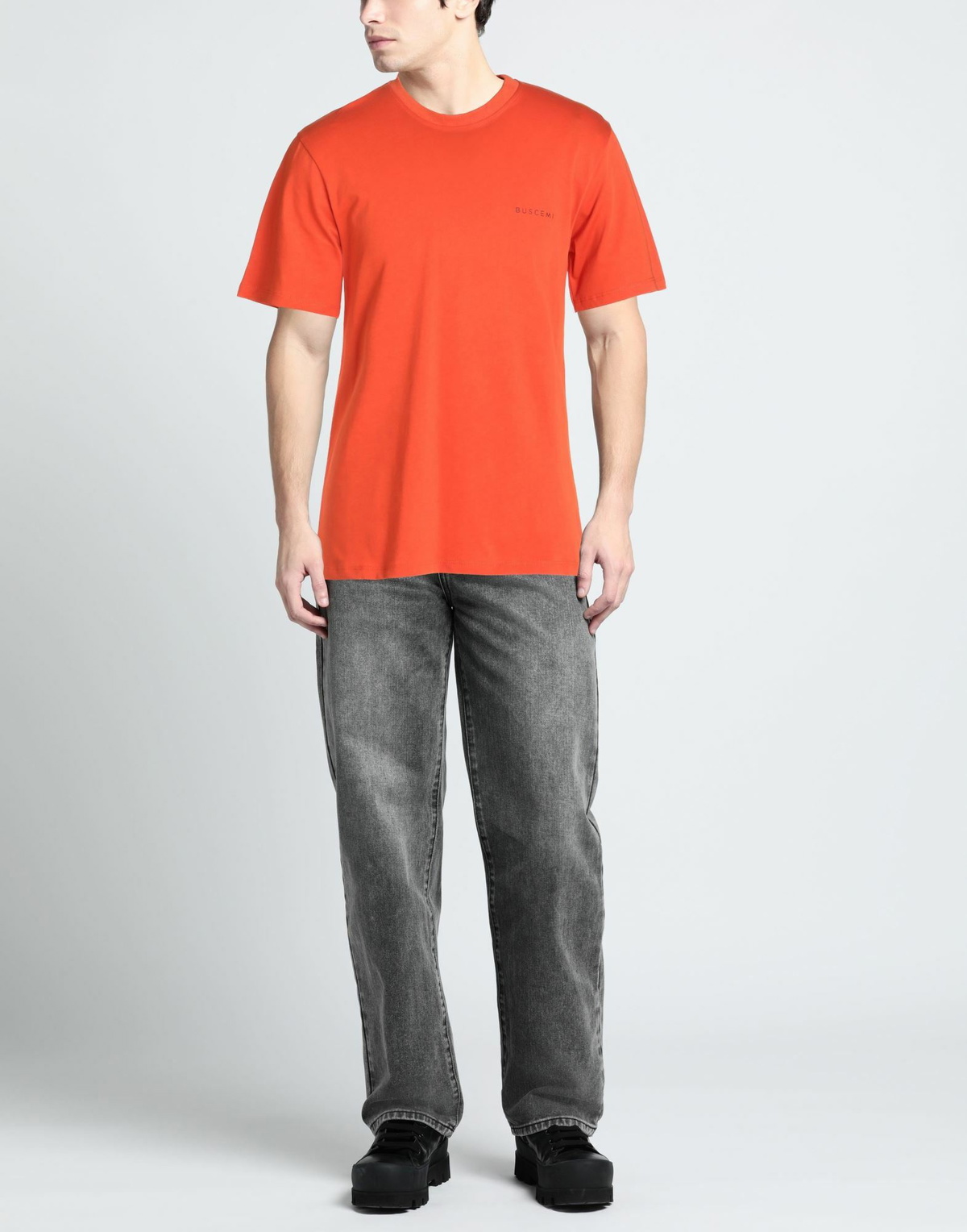 Buscemi Mens T-shirt in Tomato red
