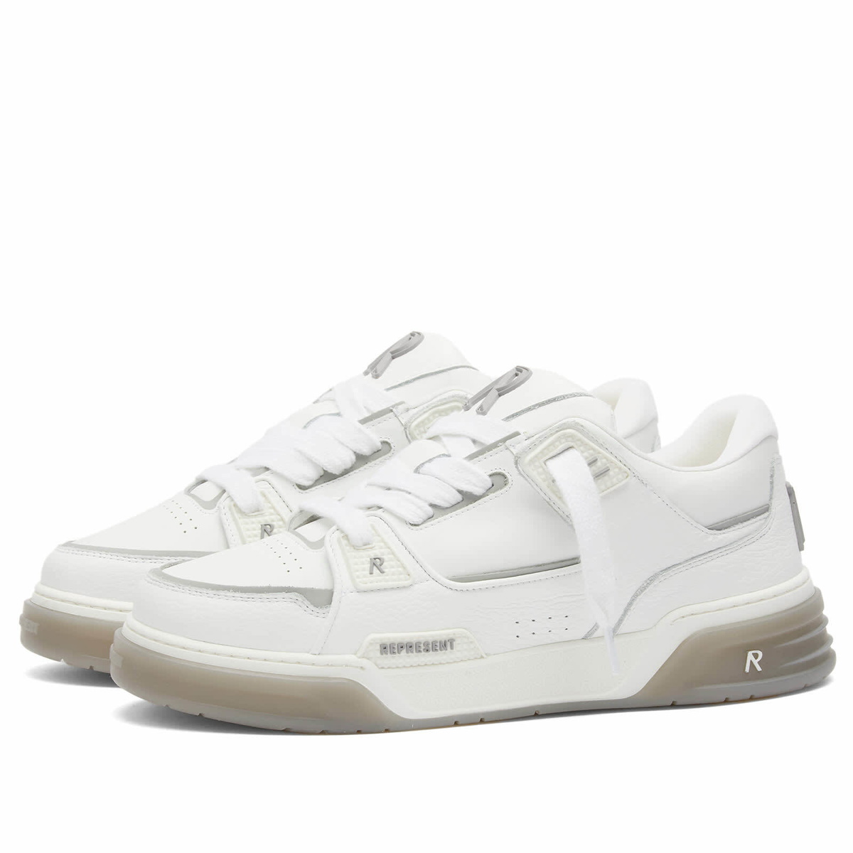 スニーカー REPRESENT Men Sneakers MLM9599 WHITE Represent Men's Studio Sneaker in White Grey Represent
