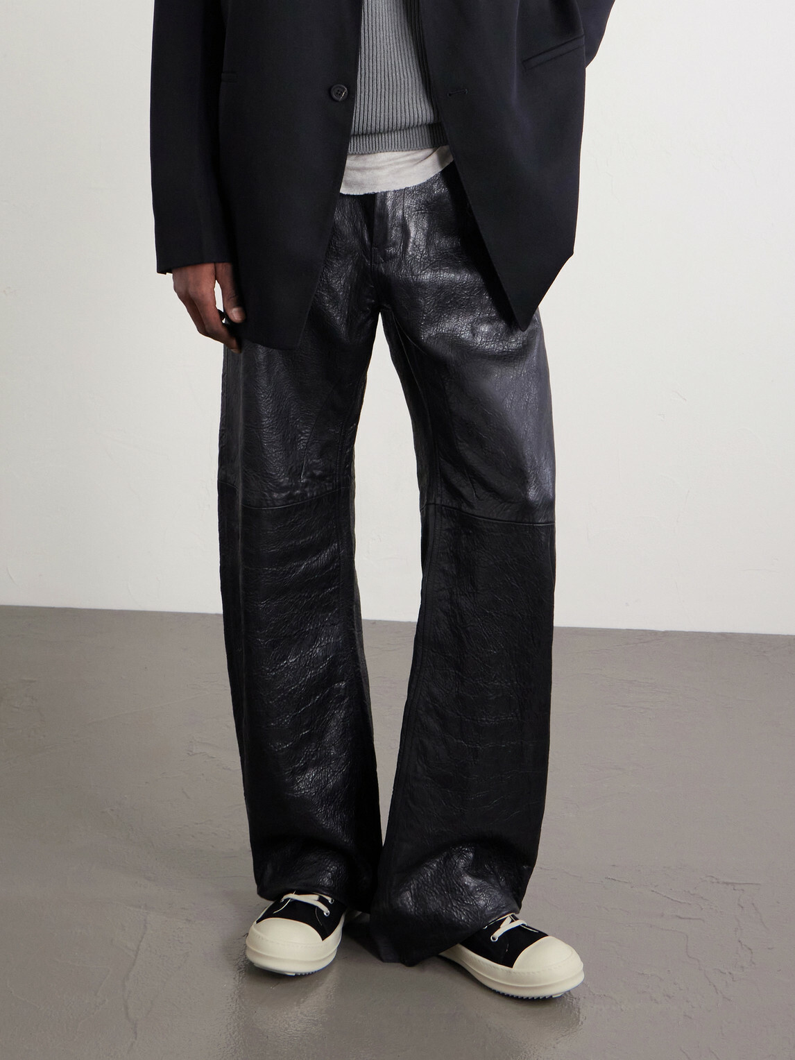 DRKSHDW by Rick Owens - Ramones Denim Sneakers - Black