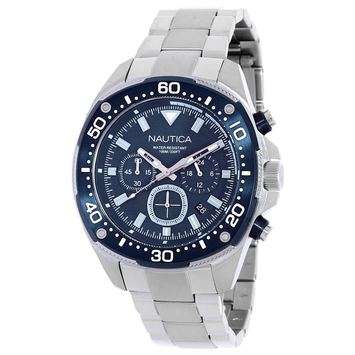 Photo: Nautica NCT Blue Sail Chronograph Quartz Blue Dial Mens Watch NAPBSF407