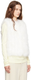 Yves Salomon White Feather Vest