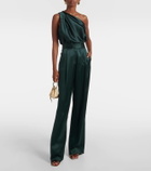 The Sei Pleated silk charmeuse wide-leg pants