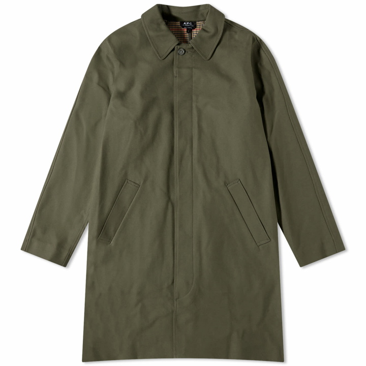 Photo: A.P.C. Men's Phil Rallonge Mac in Dark Green