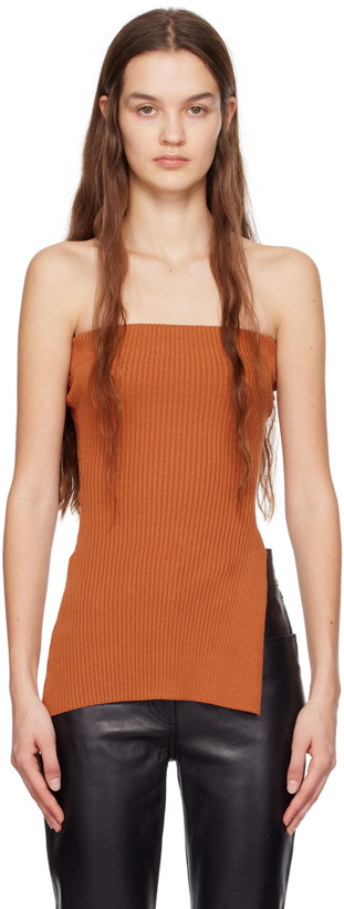 Photo: DRAE Orange Knit Tube Top