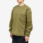 F/CE. Men's Deltapeak Crew Sweat in Olive