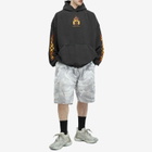 Balenciaga Men's Oversized Flame Hoody in Washed Out Black