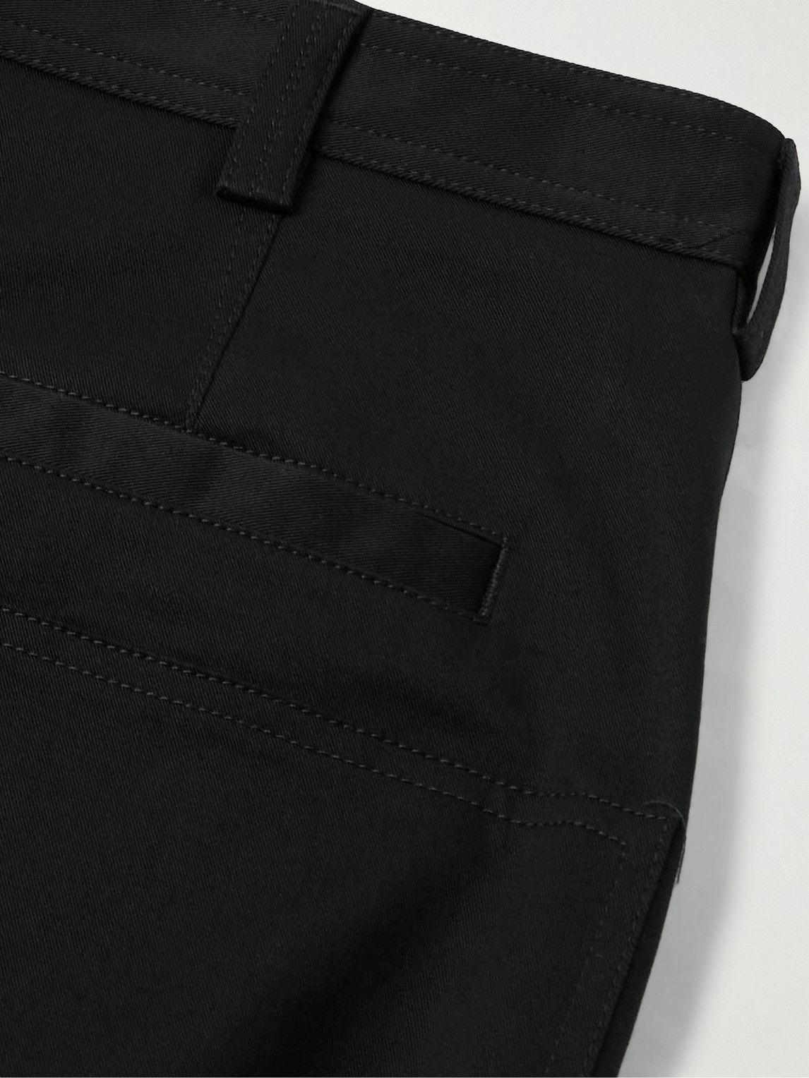 Dolce&Gabbana - Straight-Leg Logo-Appliquéd Paneled Cotton-Blend Gabardine Trousers - Black