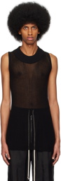 Rick Owens Black Sheer Tank Top