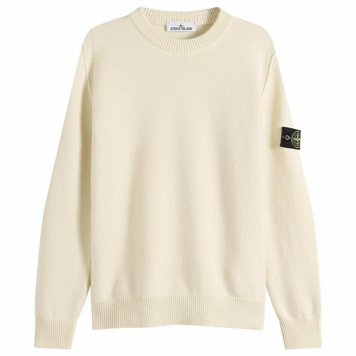 Stone Island Men's Lambswool Jumper in Ivory