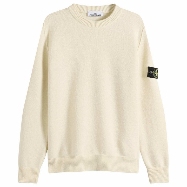Photo: Stone Island Men's Lambswool Jumper in Ivory