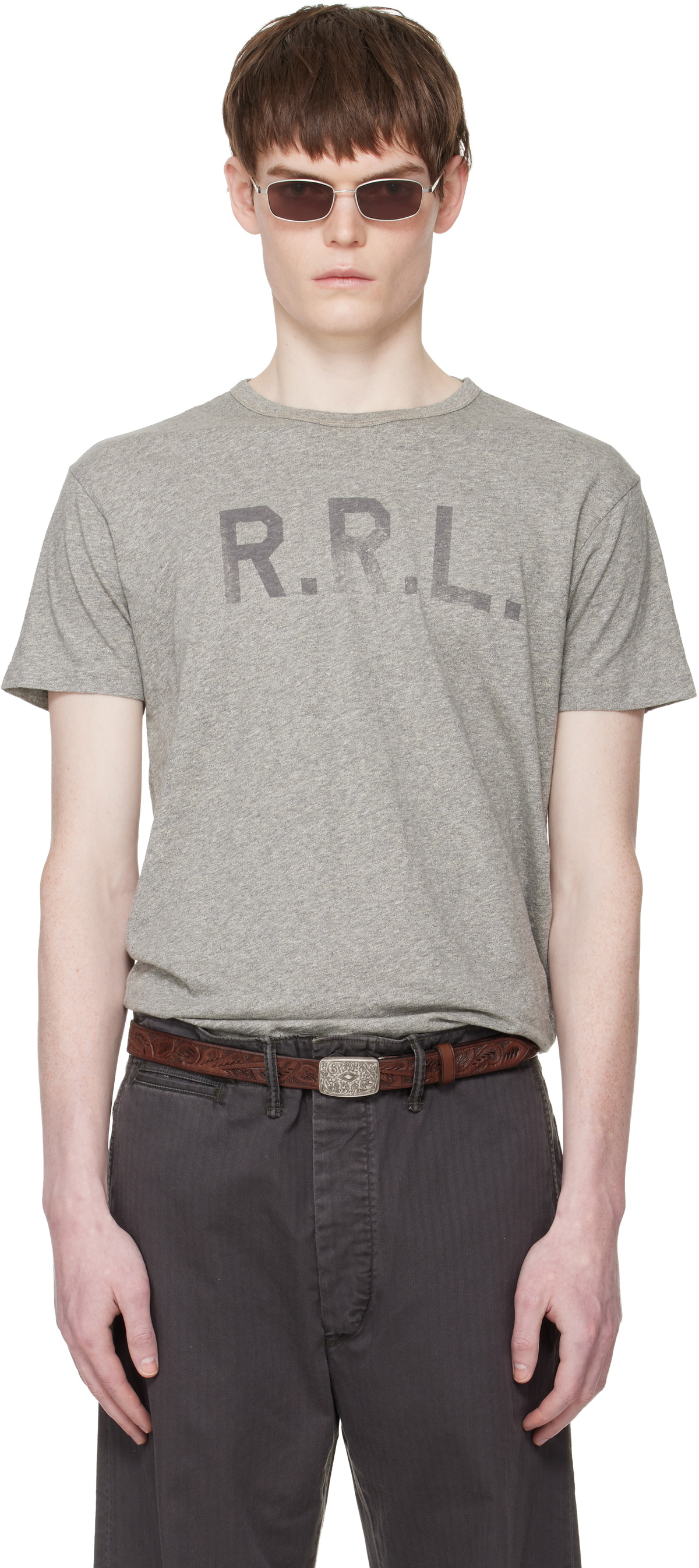 RRL Gray Logo T-shirt