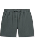 A Kind Of Guise - Volta Straight-Leg Stretch-Cotton Seersucker Drawstring Shorts - Blue