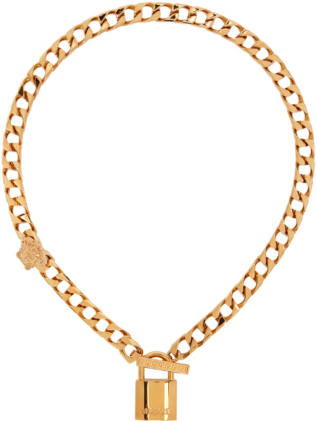 Photo: Versace Gold Lock Necklace
