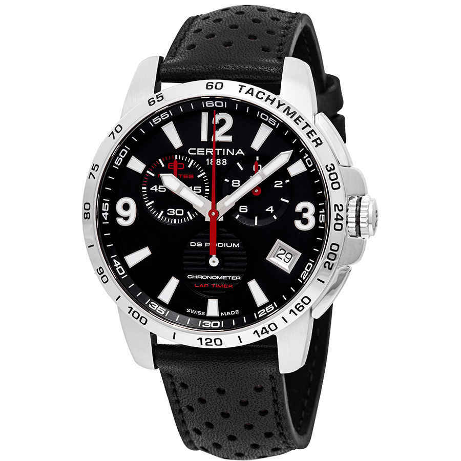 Certina DS Podium Chronograph Lap Timer Black Dial Mens Watch C034.453.16.057.00