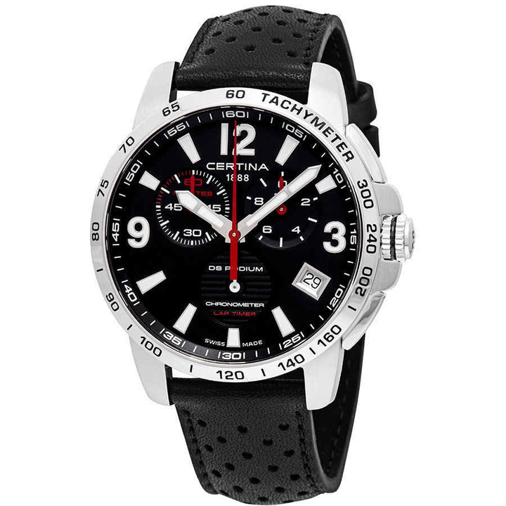 Photo: Certina DS Podium Chronograph Lap Timer Black Dial Mens Watch C034.453.16.057.00