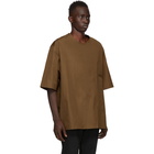 Lemaire Tan Cotton Poplin T-Shirt