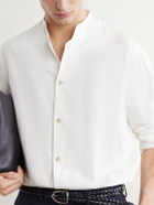Eleventy - Nehru Lyocell, Linen and Cotton-Blend Shirt - White