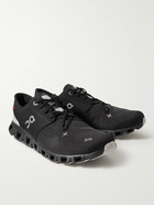 ON - Cloud X3 Rubber-Trimmed Mesh Running Sneakers - Black