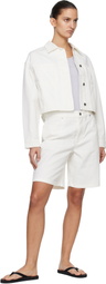 Maison Kitsuné White Denim Boxy Trucker Jacket