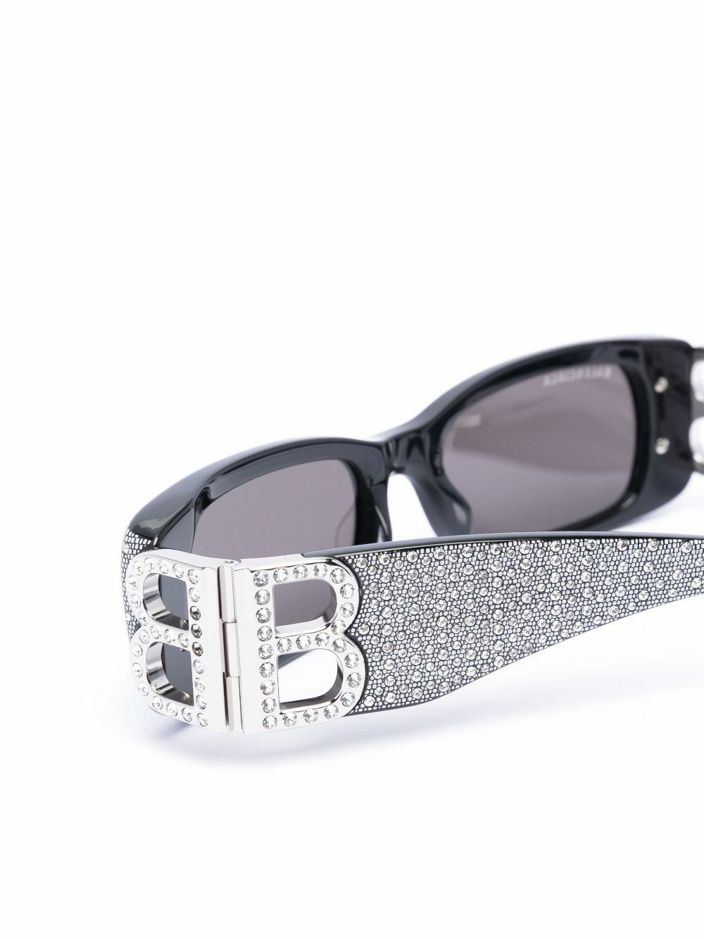 Balenciaga Eyewear Silver-Tone Dynasty Crystal-Embellished  display picture 1