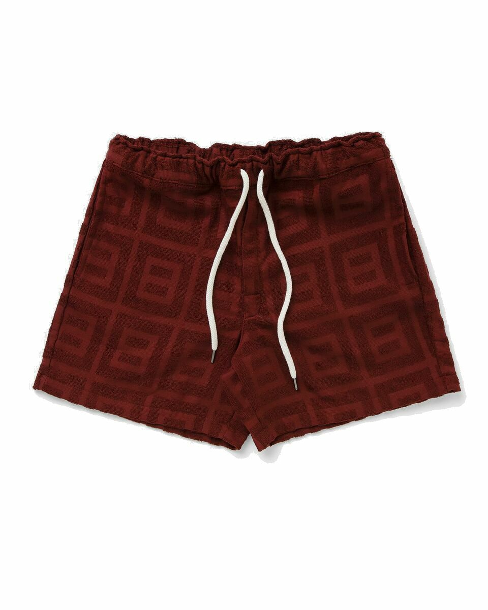 Photo: Oas Burgundy Terrace Terry Shorts Red - Mens - Sport & Team Shorts
