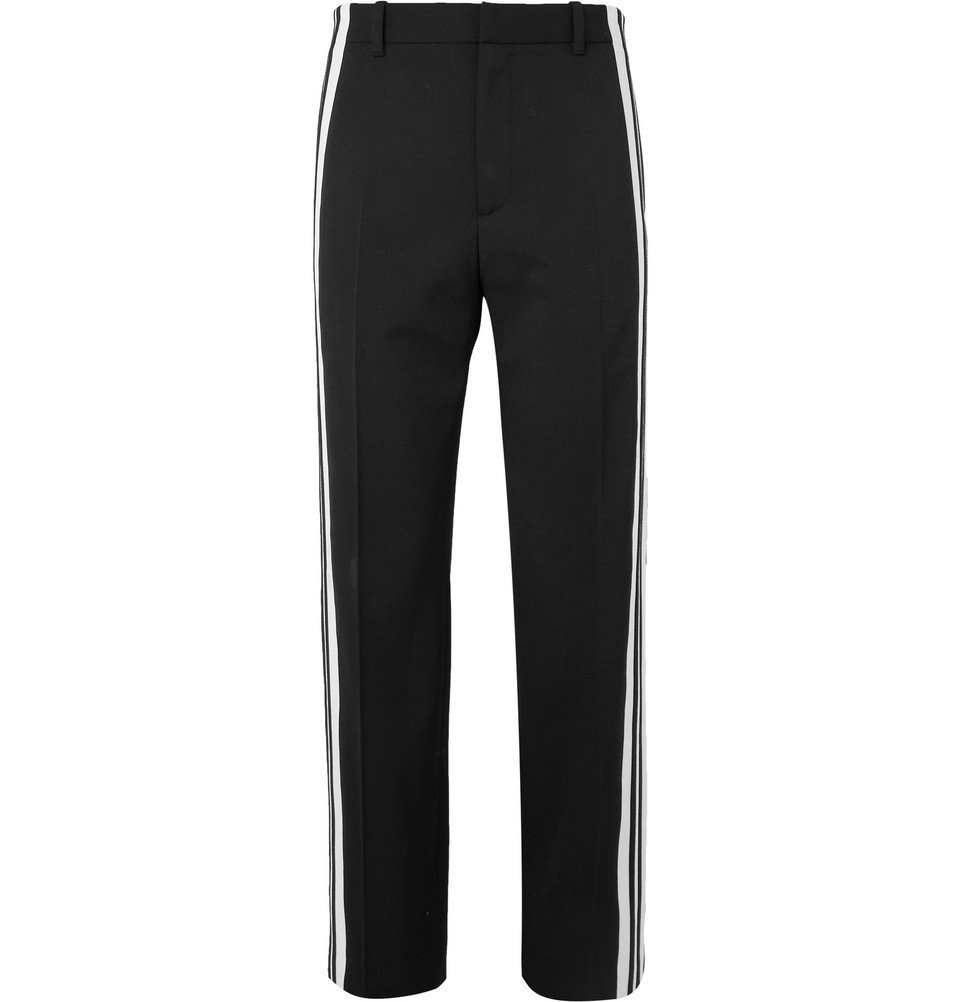 Print session Numerisk Balenciaga - Striped Twill Trousers - Black Balenciaga