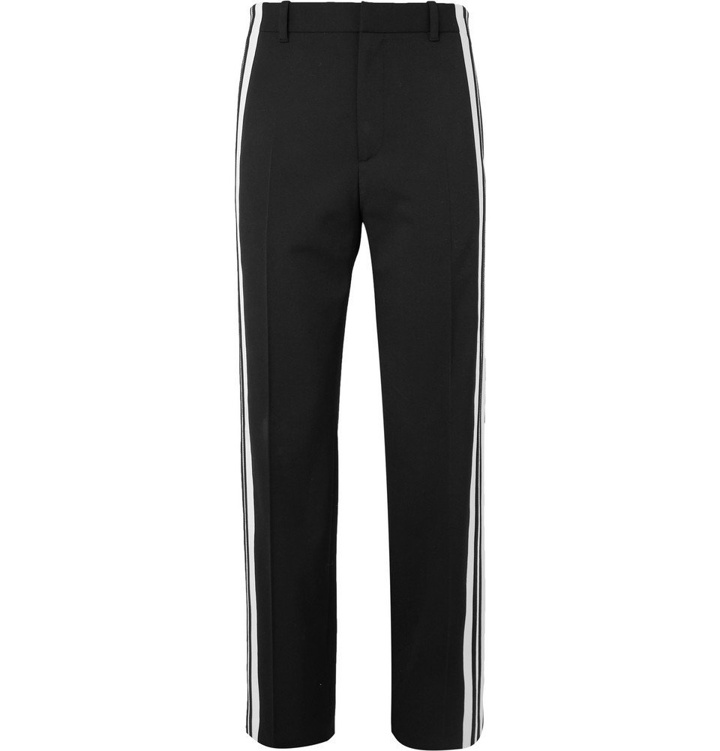 Photo: Balenciaga - Striped Twill Trousers - Black