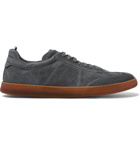 Officine Creative - Kombo Nubuck-Trimmed Leather Sneakers - Gray