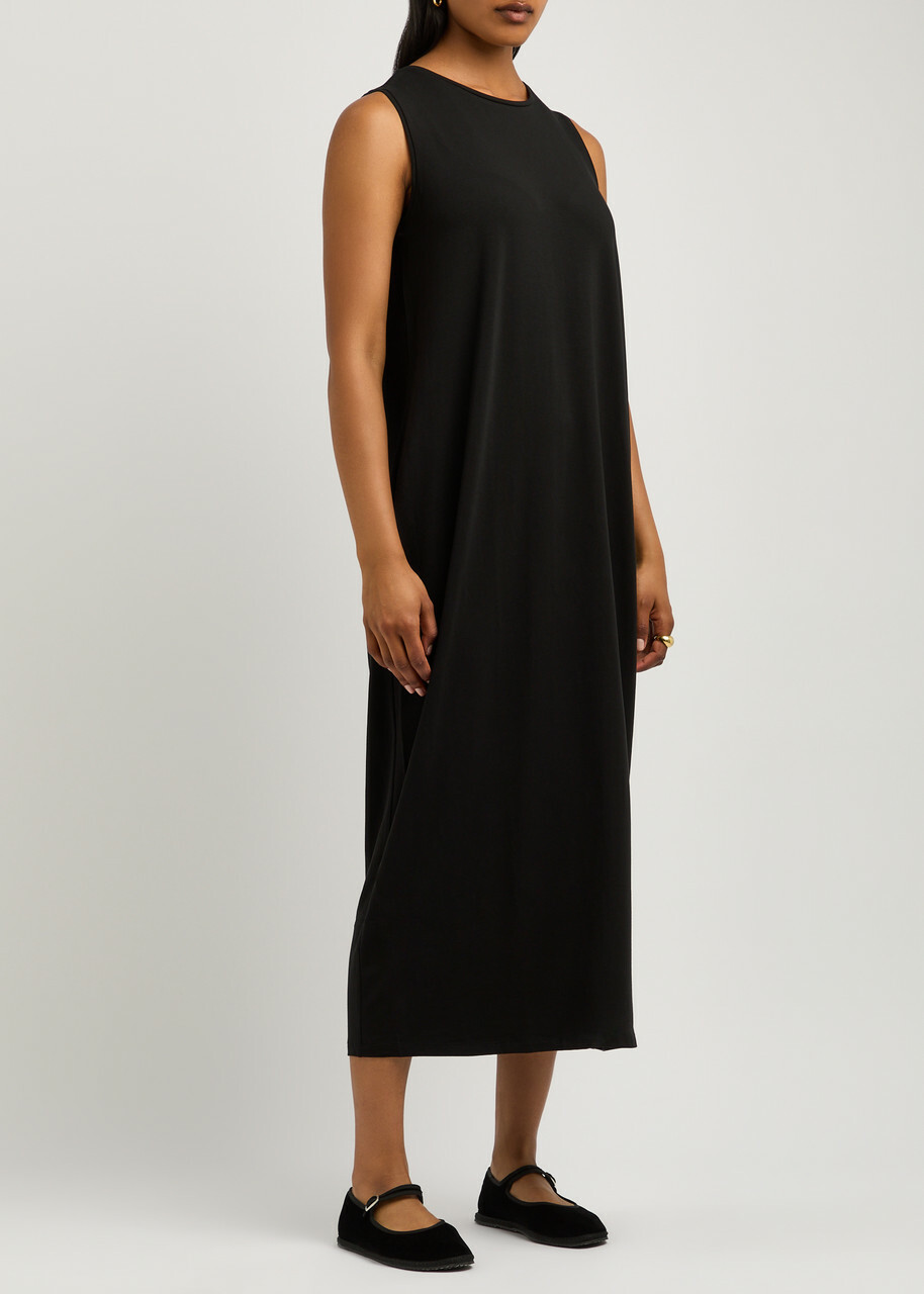 Eileen Fisher Stretch-jersey Midi Dress Black EILEEN FISHER