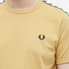 Fred Perry Men's Taped Ringer T-Shirt in Desert