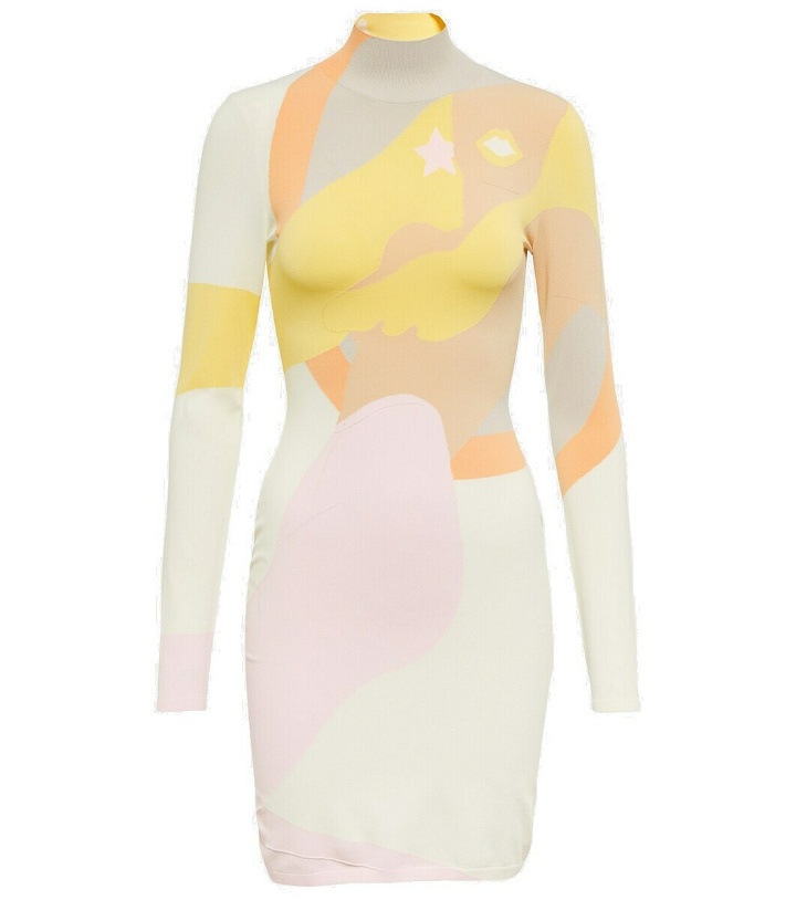 Photo: Fendi Colorblocked mockneck minidress